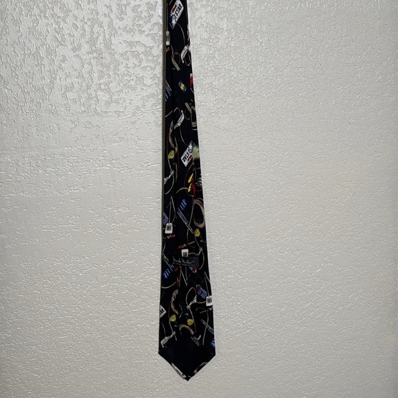 Nicole Miller Men's Black Cowboy Texas Tie 1996 100% Silk Hand Sewn‎ - Picture 5 of 8